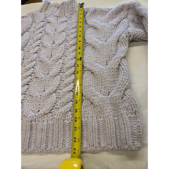 ZARA Chunky Sweater Small Classic Knit Mock Neck Turtleneck Pullover Cozy Thick - Picture 10 of 11